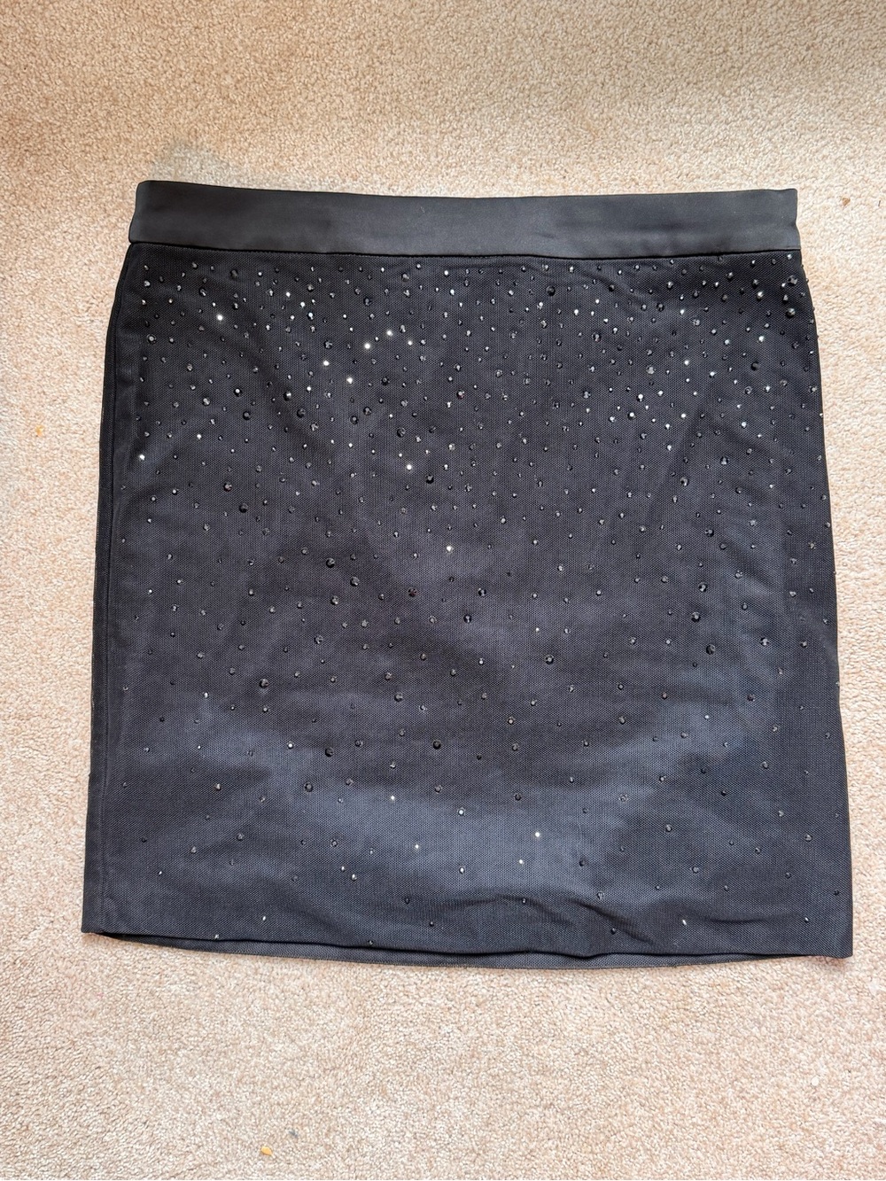 Generation Love Black Mini Skirt with Subtle Rhinestones